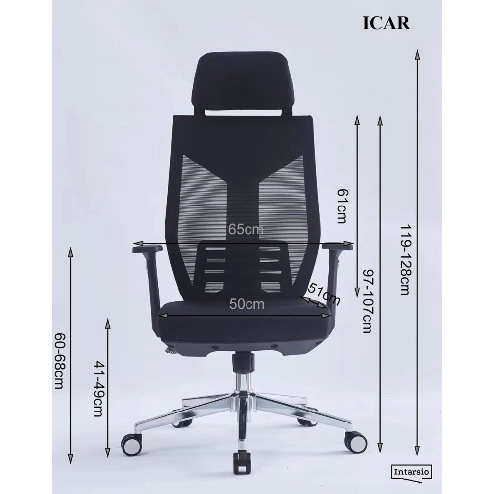 Крісло поворотне ICAR чорне