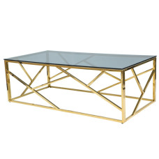 Журнальний столик ESCADA A скло димчасте/золоте 120X60