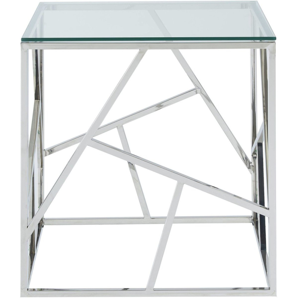 Журнальний столик ESCADA B прозорий/срібний 55X55