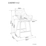 Барний стілець CHERRY H-2 VELVET чорний каркас/чорний BL.19