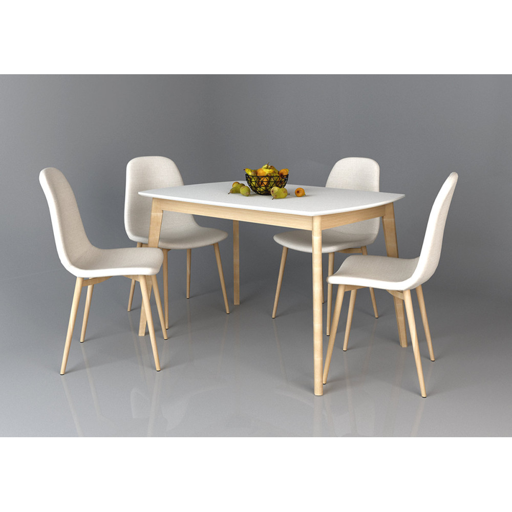 EXEN ІІ стіл 120(160)*80 дерево/білий