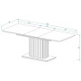 CASANDRA S/A MAX стіл антрацит/шовковий камінь
